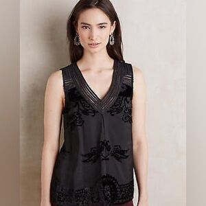 Anthropologie Black tank top